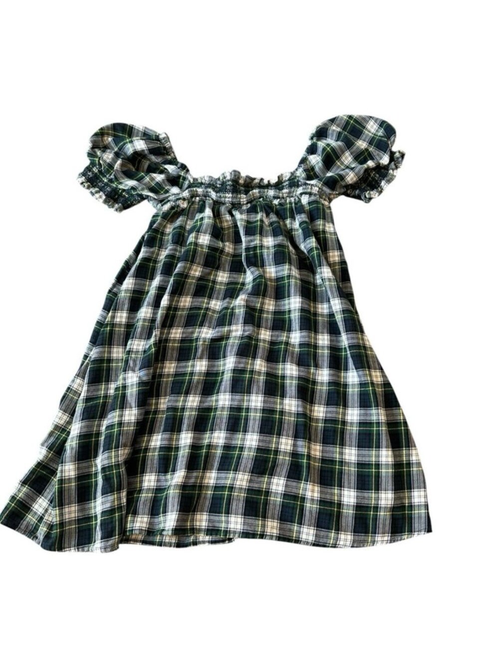 American Eagle Plaid Dress Size XS Green/Blue Streetwear Y2K Babydoll Indie